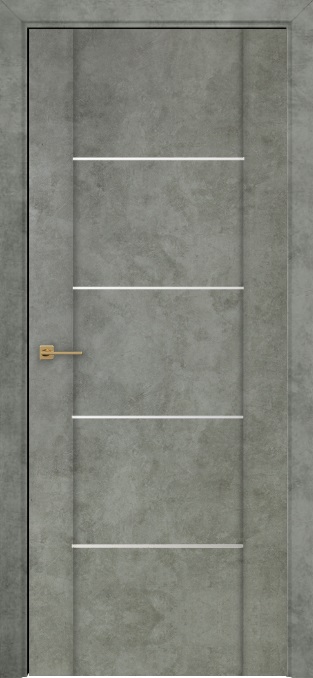 Двери в интерьере - Дверь Оникс Парма бетон светлый, глухая с молдингом