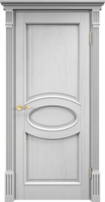 Двери в интерьере - Дверь Итальянская Легенда массив сосны 26ш белый воск, глухая