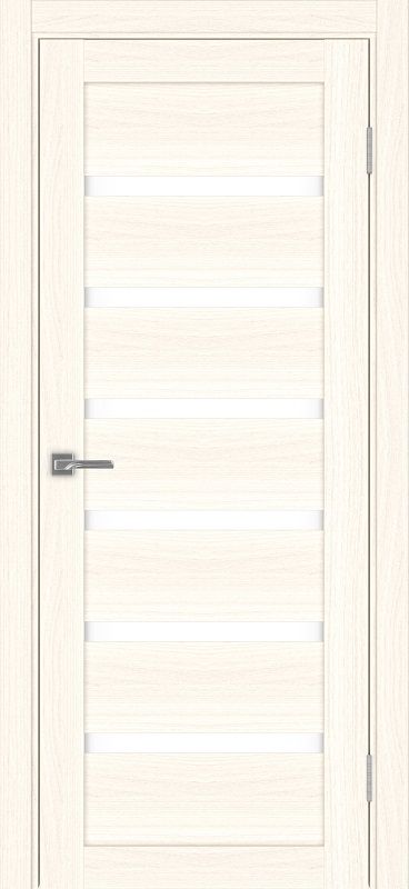 Двери в интерьере - Дверь Эко 507.12 ясень светлый, lacobel белый