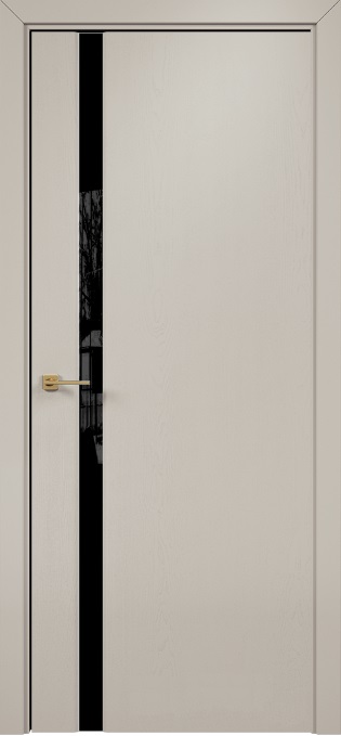Двери в интерьере - Дверь Оникс Престиж 1 эмаль латте, триплекс черный