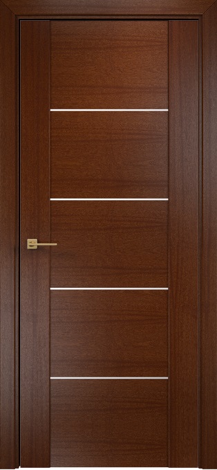 Двери в интерьере - Дверь Оникс Парма красное дерево, глухая с молдингом