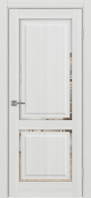 Двери в интерьере - Дверь Эко 602С.2121 ОФ4 ясень серебристый, зеркало