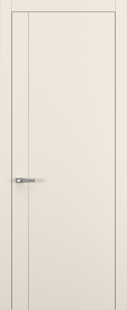 Двери в интерьере - Дверь Z K14 полипропилен крем, молдинг серебро, глухая