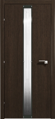 Двери в интерьере - Дверь Краснодеревщик 5002 черный дуб, стекло вклеенное 150 мм