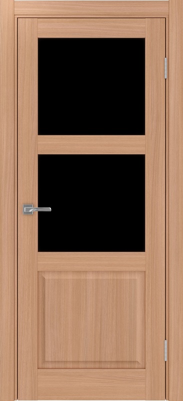 Двери в интерьере - Дверь Эко 630.221 ОФ3 ясень темный, lacobel черный