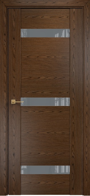 Двери в интерьере - Дверь Оникс Парма 3 орех тангентальный, глухая лакобель RAL 7040