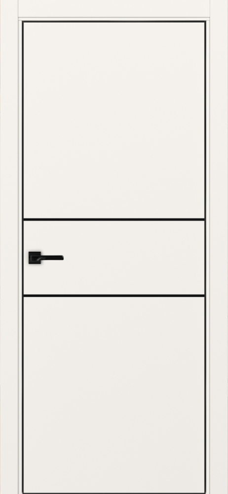 Двери в интерьере - Дверь Эко 203 бежевый молдинг SB, кромка AL черная SB с 4-х сторон, глухая