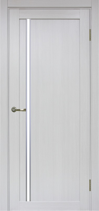 Двери в интерьере - Дверь Эко 527.121 АПС ясень серебристый молдинг SC, lacobel белый