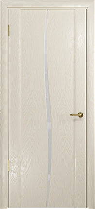 Дверь Арт Деко Спациа-лепесток аква, кипельно-белый триплекс