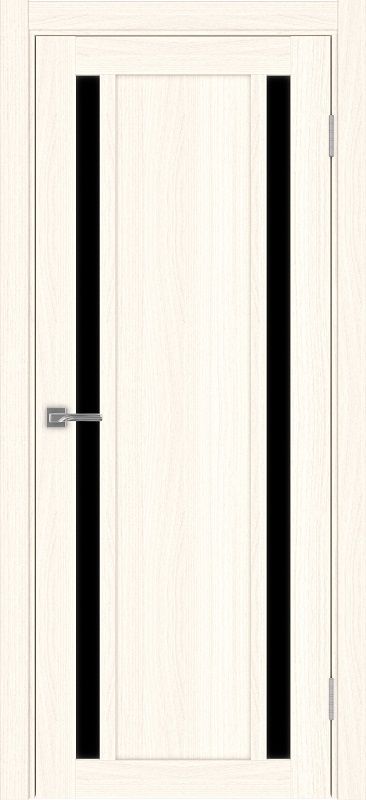 Двери в интерьере - Дверь Эко 522.212 ясень светлый, lacobel черный