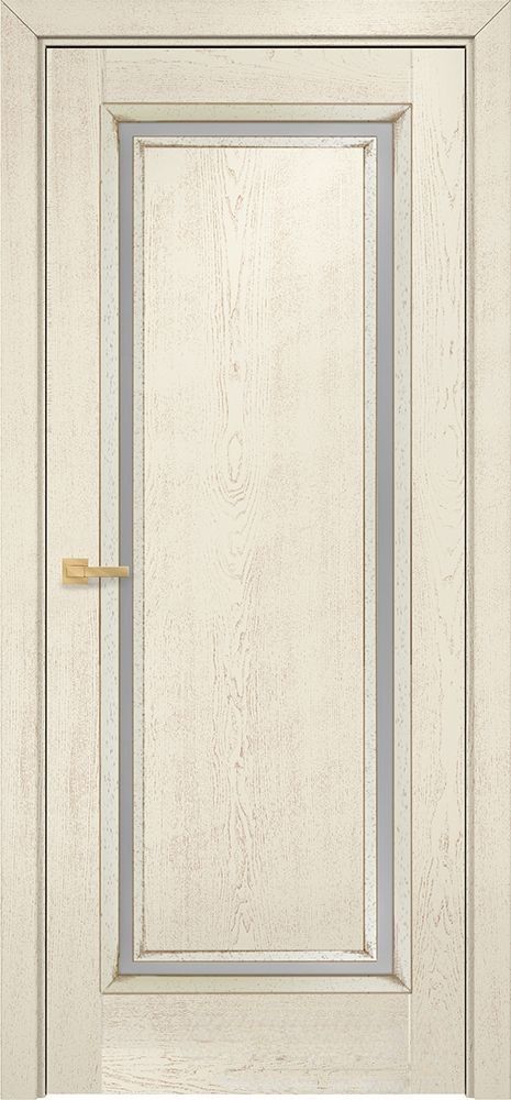 Двери в интерьере - Дверь Оникс Бристоль 1 эмаль слоновая кость патина коричневая