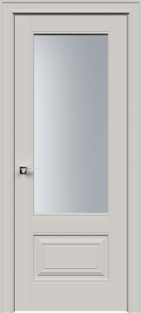 Двери в интерьере - Дверь Делт-2с эмаль латте, сатинат