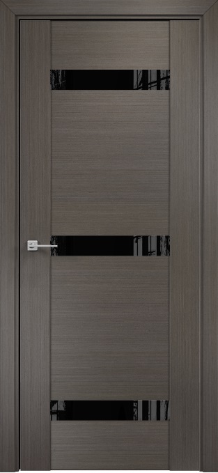Двери в интерьере - Дверь Оникс Парма 3 серый дуб, глухая лакобель RAL 9005