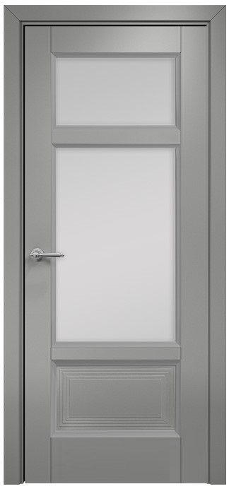 Двери в интерьере - Дверь Оникс Тоскана 4 эмаль RAL 7036, сатинат белый