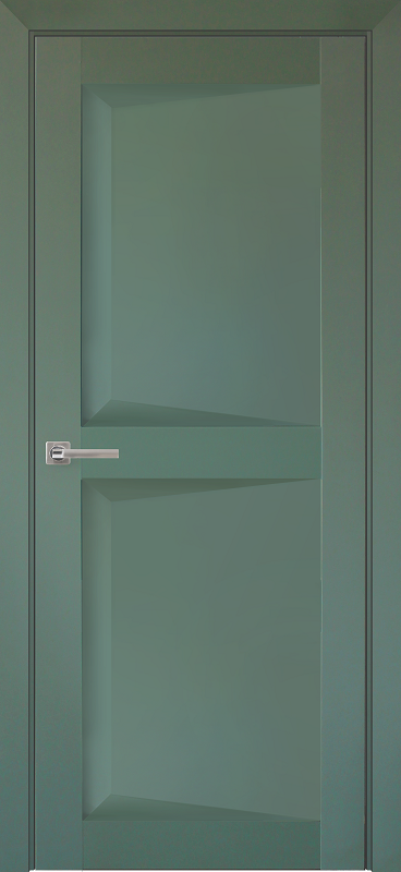 Двери в интерьере - Дверь ДР Perfecto экошпон 104 Barhat Green, глухая