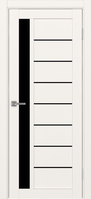 Двери в интерьере - Дверь Эко 554.21 бежевый, lacobel черный
