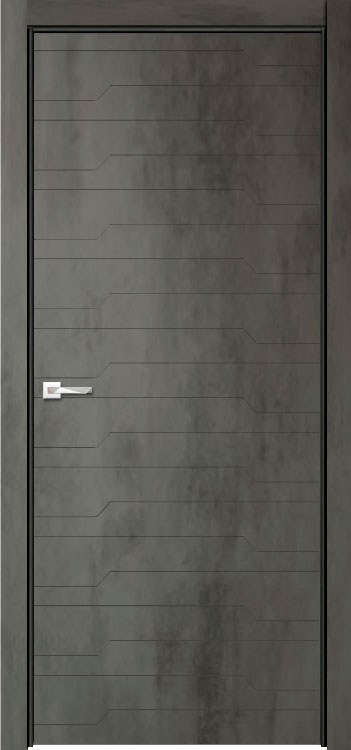 Двери в интерьере - Дверь V Лоярд эмалит Севилья 30 бетон темный, глухая