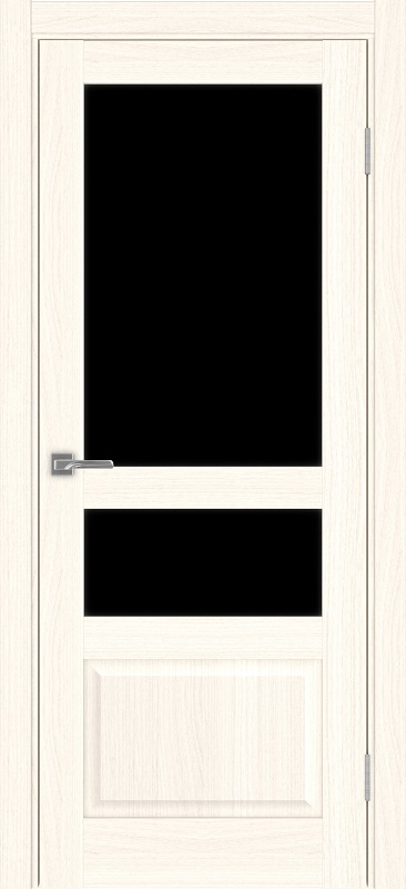 Двери в интерьере - Дверь Эко 631.221 ОФ3 ясень светлый, lacobel черный