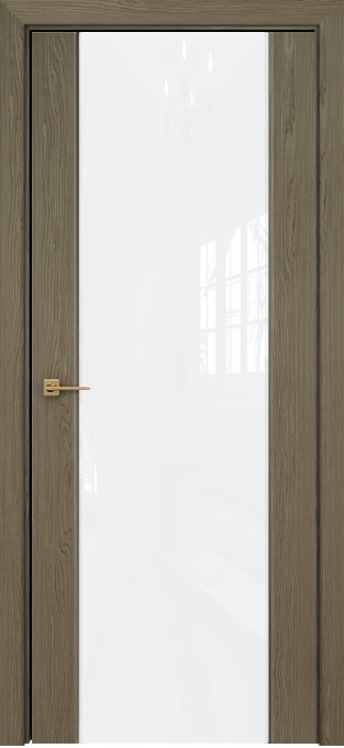 Двери в интерьере - Дверь Оникс Парма 1 дуб кофейный, глухая лакобель RAL 0333