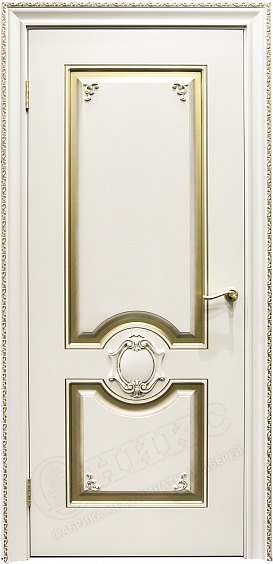 Дверь Оникс Рада фрезерованная с декоративными элементами эмаль белая, глухая