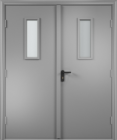 Двери в интерьере - Дверь противопожарная V ДПО+ДПО финиш-пленка 30 мин, серая