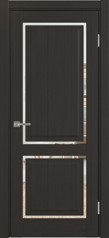 Двери в интерьере - Дверь Эко 602С.2121 ОФ4 венге, зеркало