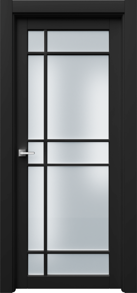 Двери в интерьере - Дверь Ронд3Р10с эмаль RAL 9005, сатинат