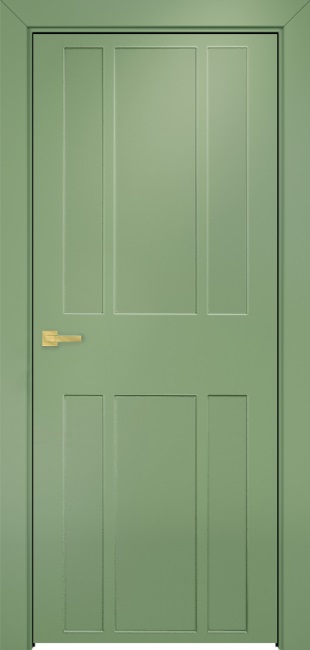 Двери в интерьере - Дверь Оникс Оксфорд 2 фрезерованная эмаль RAL 6021, глухая