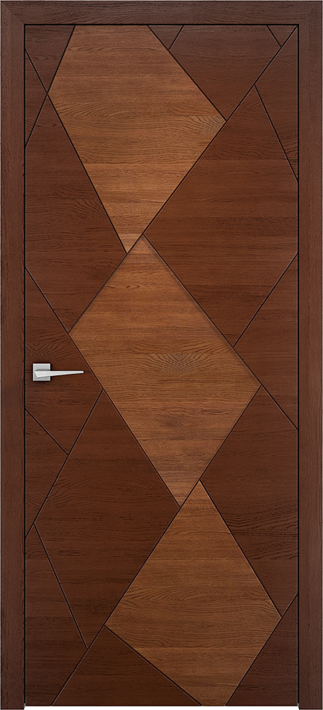 Двери в интерьере - Дверь ПМЦ Design массив дуба Romb коньяк, глухая