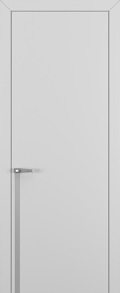 Двери в интерьере - Дверь Z K21 полипропилен серый, молдинг серебро, глухая