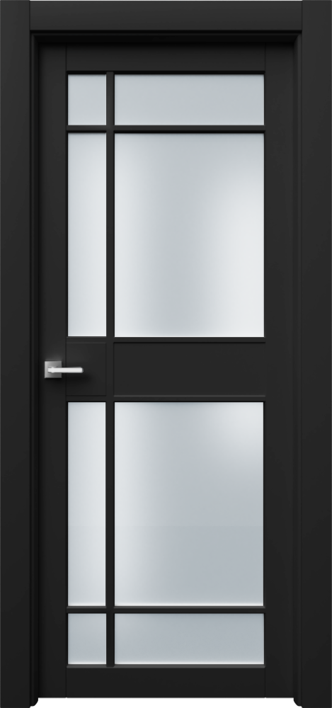Двери в интерьере - Дверь Ронда-3 R8 эмаль RAL 9005, сатинат