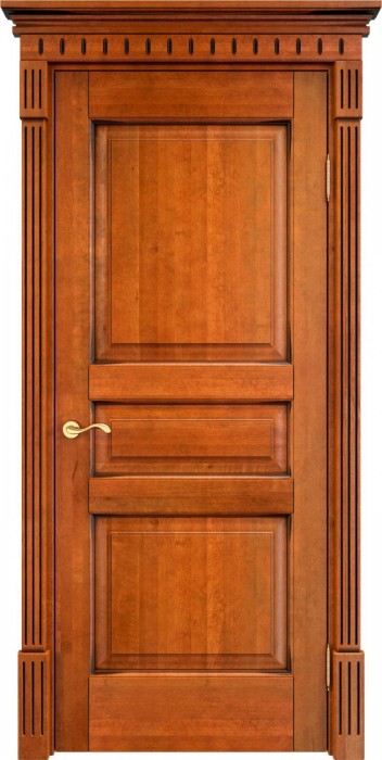 Дверь ПМЦ массив ольхи ОЛ5 медовый с патиной орех, глухая. Фото №3