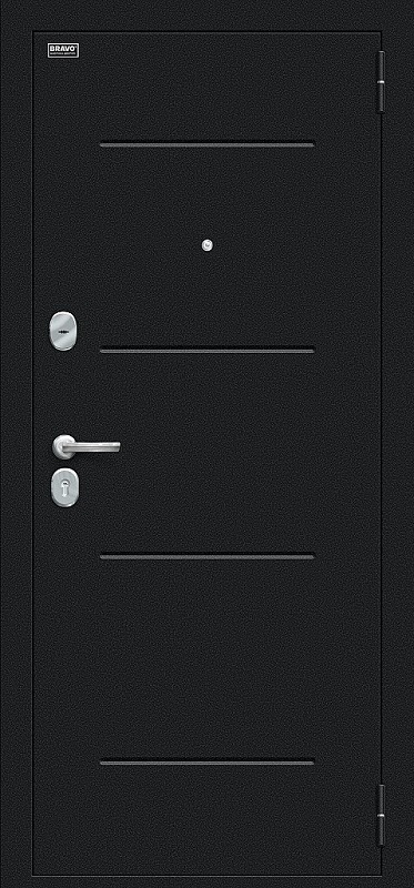 Двери в интерьере - Дверь Лайн Букле черное/Look Art