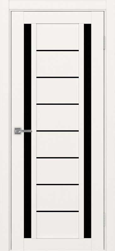Двери в интерьере - Дверь Эко 558.212 бежевый, lacobel черный