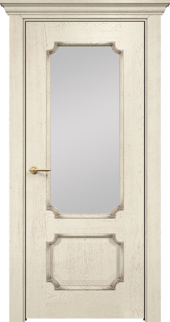 Двери в интерьере - Дверь Оникс Палермо эмаль слоновая кость с патиной, сатинат