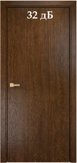 Двери в интерьере - Дверь Оникс звукоизоляционная 32 дБ дуб коньячный, глухая