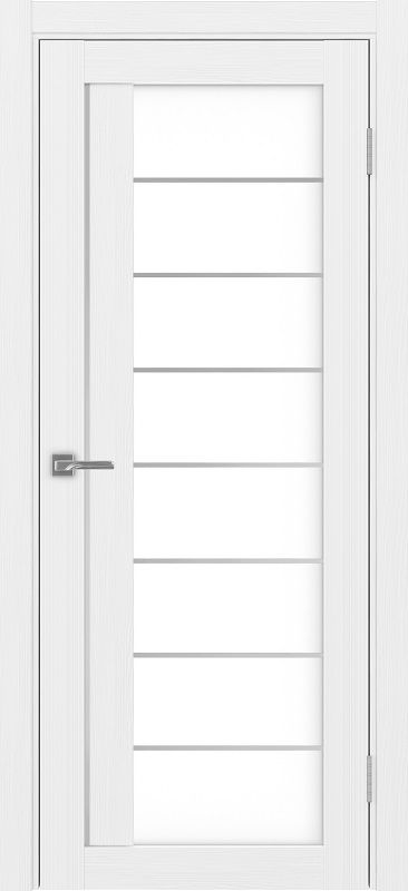 Двери в интерьере - Дверь Эко 524.22 АСС белый лед молдинг SC, lacobel белый