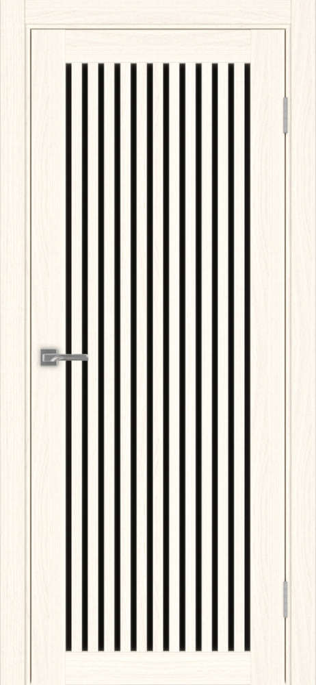 Двери в интерьере - Дверь Эко 543.2 ясень светлый, lacobel черный