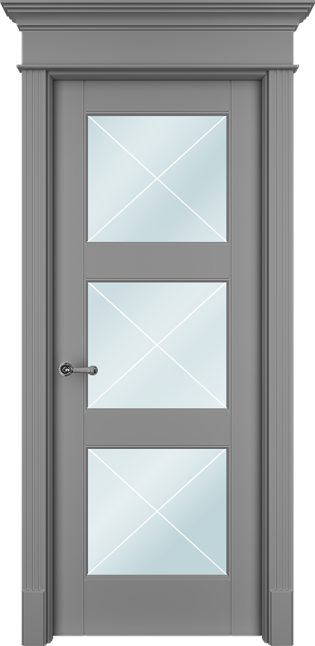 Двери в интерьере - Дверь Тан33Хс эмаль серая, сатинат