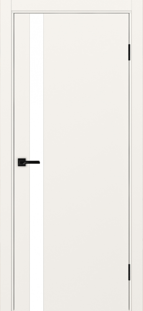 Двери в интерьере - Дверь Эко 211 бежевый, кромка ABS, lacobel белый