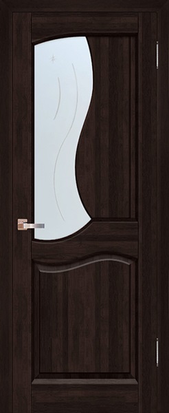 Двери в интерьере - Дверь Вилейка массив ольхи Верона венге, стекло матовое