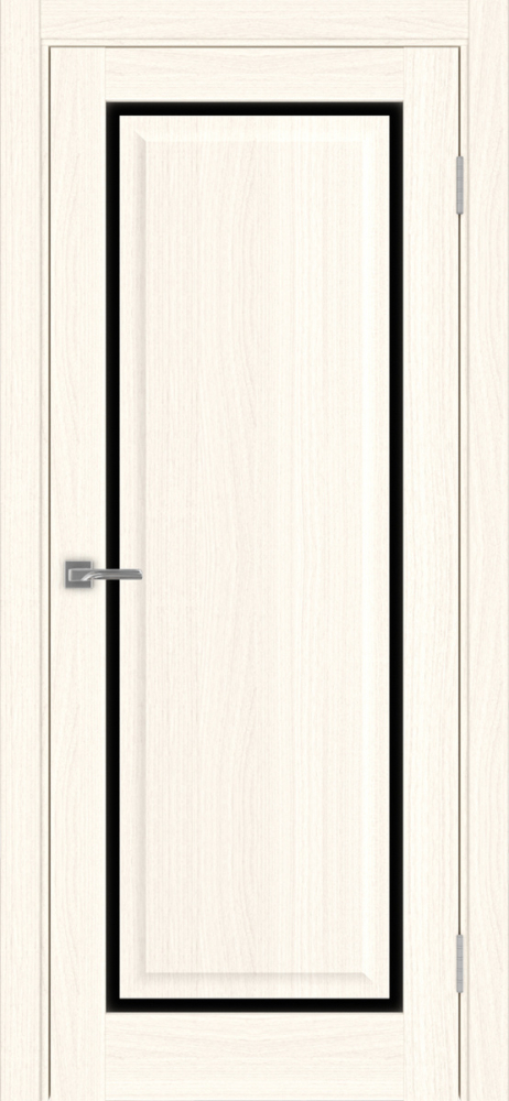 Двери в интерьере - Дверь Эко 601С.21 ОФ4 ясень светлый, lacobel черный