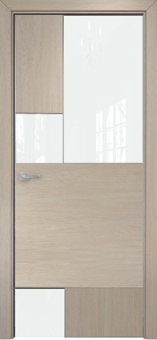 Двери в интерьере - Дверь Оникс New York мокко, глухая с вставкой лакобель RAL 0333