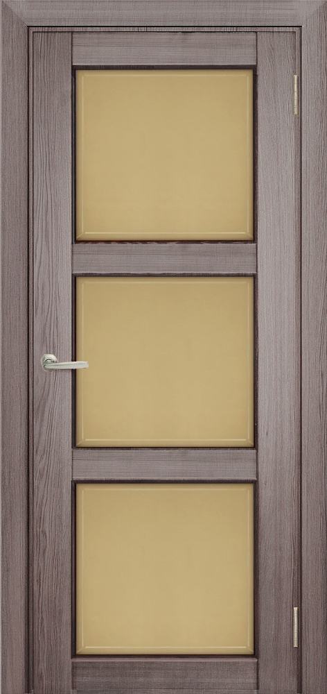 Двери в интерьере - Дверь Берест массив сосны Браво серое дерево, стекло бронза