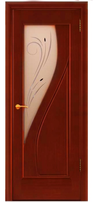 Двери в интерьере - Дверь Покровские двери Даяна сапель, стекло бронза с гравировкой АП-27