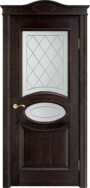 Двери в интерьере - Дверь Итальянская Легенда массив ольхи ОЛ26 венге, стекло 26-2