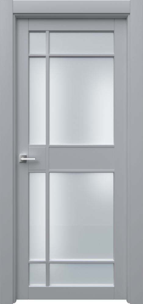 Двери в интерьере - Дверь Ронда-3 R8 эмаль RAL 7047, сатинат