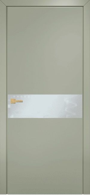 Двери в интерьере - Дверь Оникс Соло эмаль RAL 7038, глухая, стекло Lacobel белое матовое