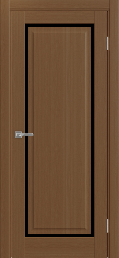 Двери в интерьере - Дверь Эко 601С.21 ОФ4 орех, lacobel черный