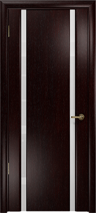 Двери в интерьере - Дверь Арт Деко Спациа-2 венге, белый триплекс